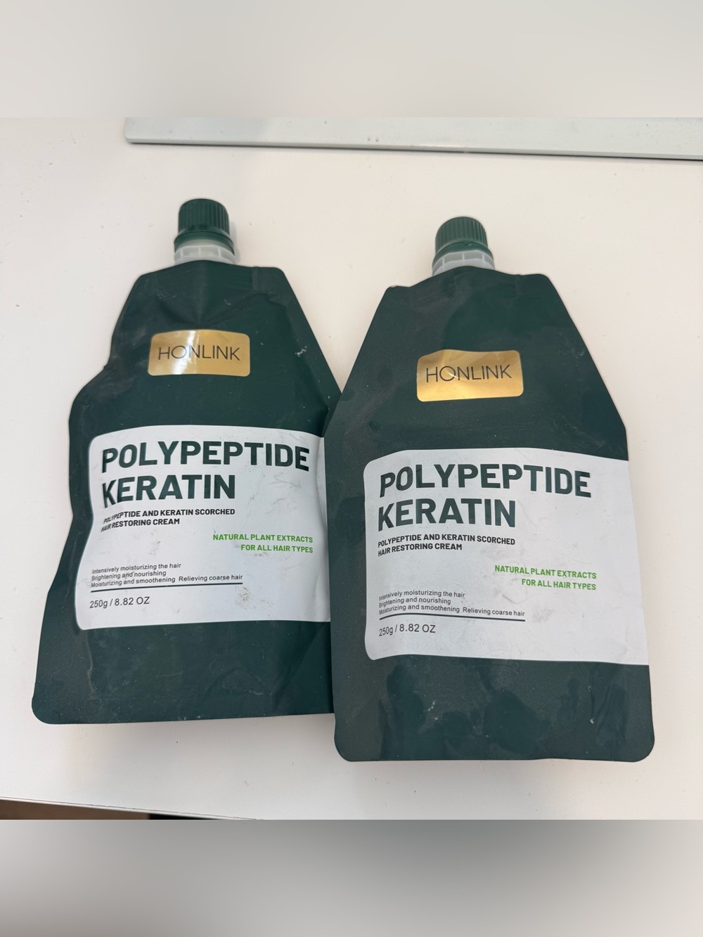 Polypeptide hair mask treatments
